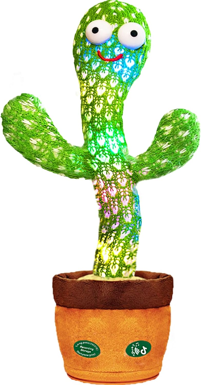 Rechargeable Dancing Cactus Toy Talking Singing