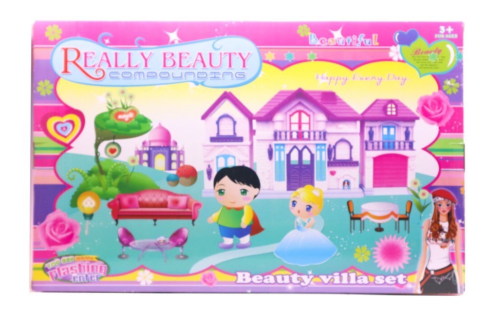 BIG DOLL HOUSE - BEAUTY VILLA SET FOR KIDS