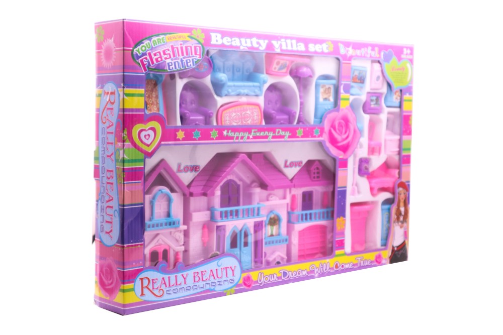 BIG DOLL HOUSE - BEAUTY VILLA SET FOR KIDS
