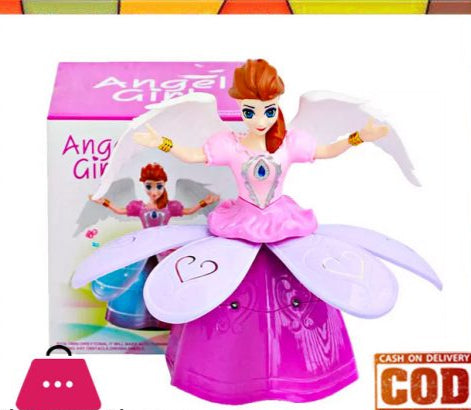 Angel Girl Dancing and Revolving Doll